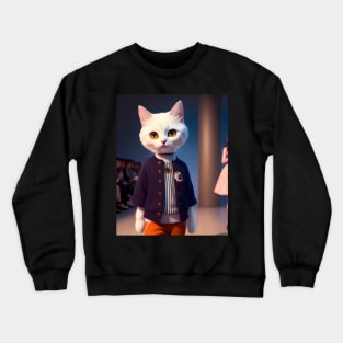 Cat Model - Modern digital art Crewneck Sweatshirt